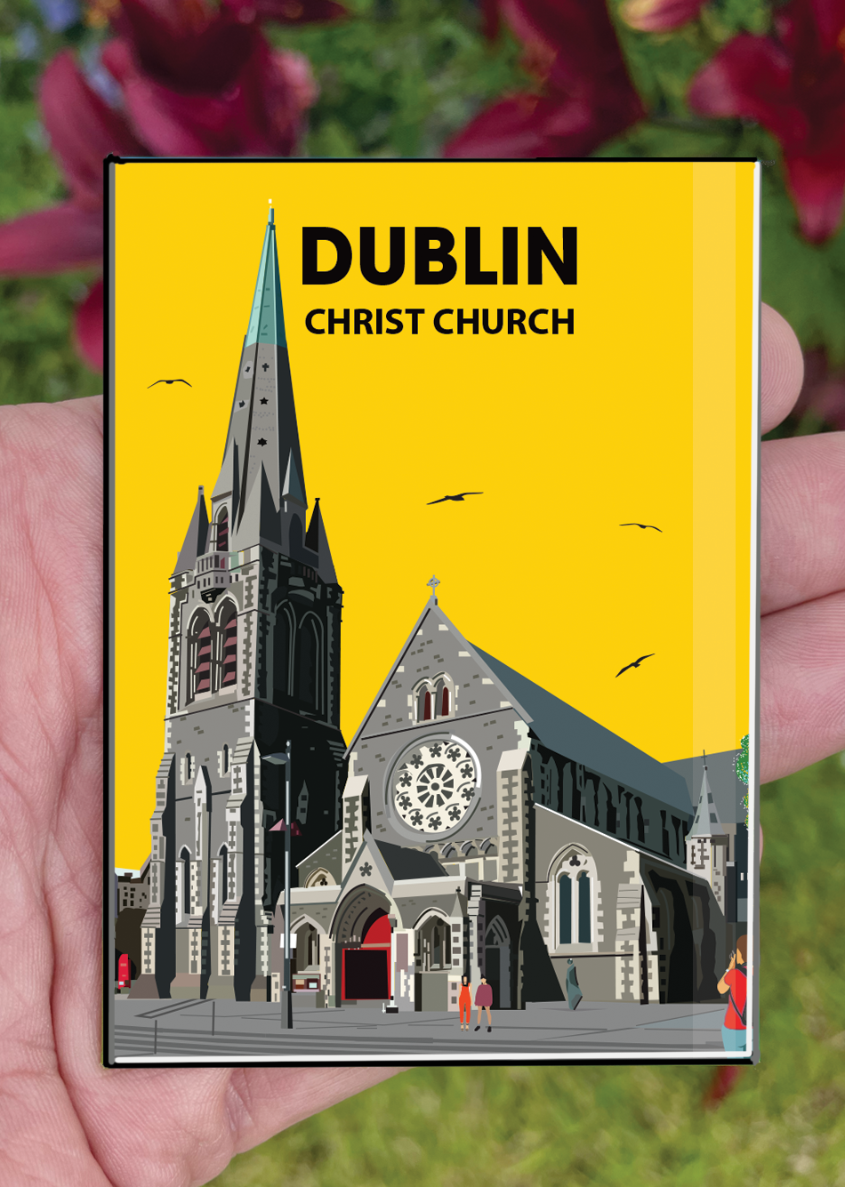 Dublin Postcard or A4 Mounted Print or Fridge Magnet  - Christ Church Cathedral