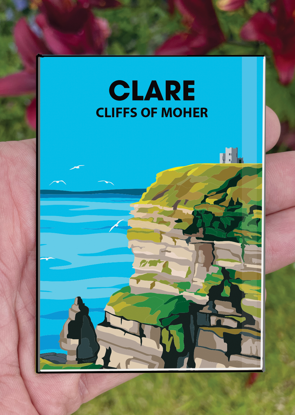 Clare Postcard or A4 Mounted Print or Fridge Magnet - Cliffs of Moher