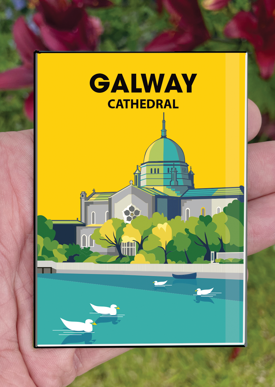 Galway Postcard or A4 Mounted Print or Fridge Magnet - Cathedral
