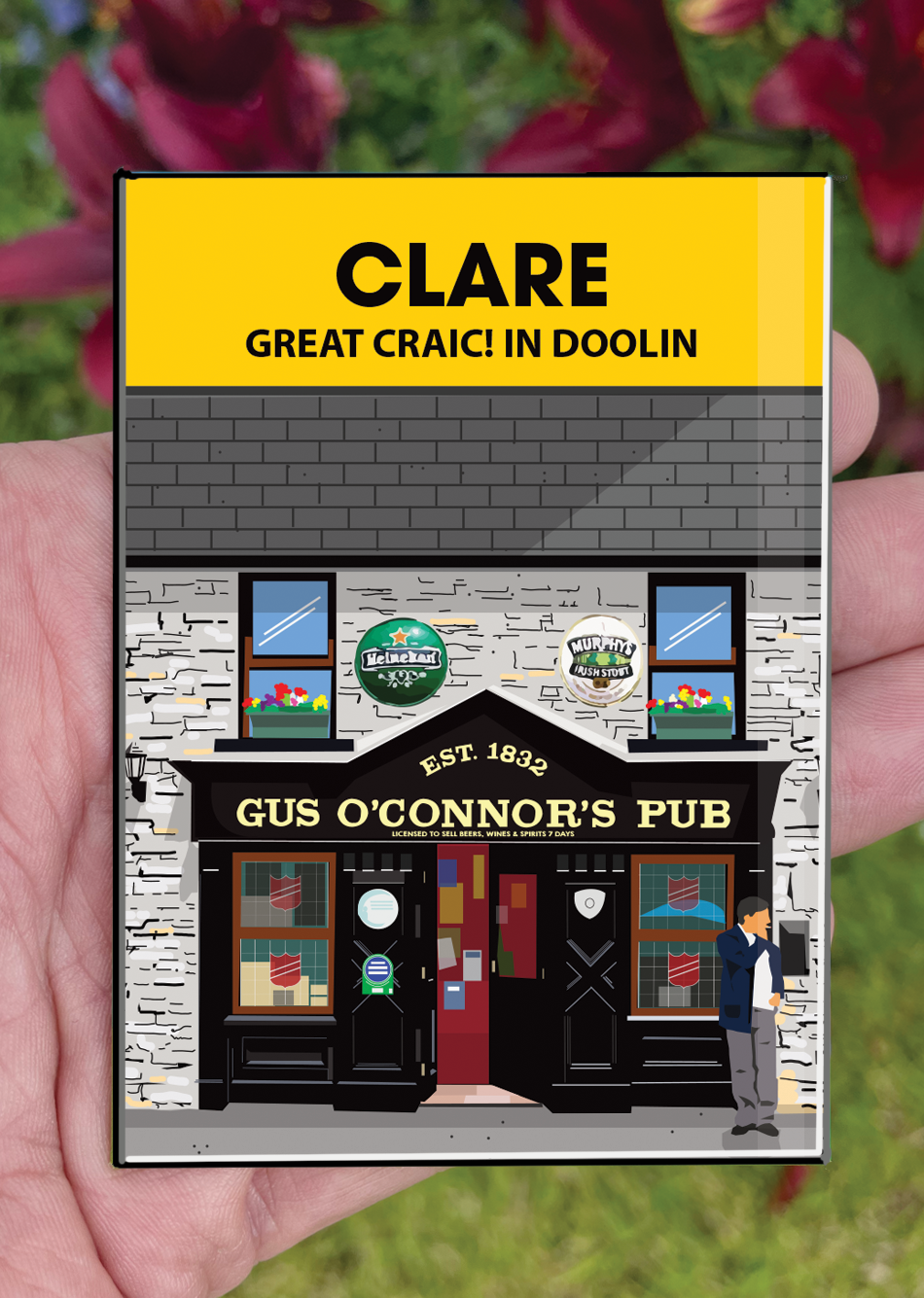 Clare Postcard or A4 Mounted Print or Fridge Magnet  - Gus O'Connors Pub