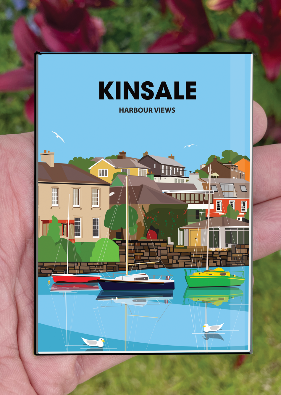 Kinsale Postcard or A4 Mounted Print or Fridge Magnet - Kinsale Harbour