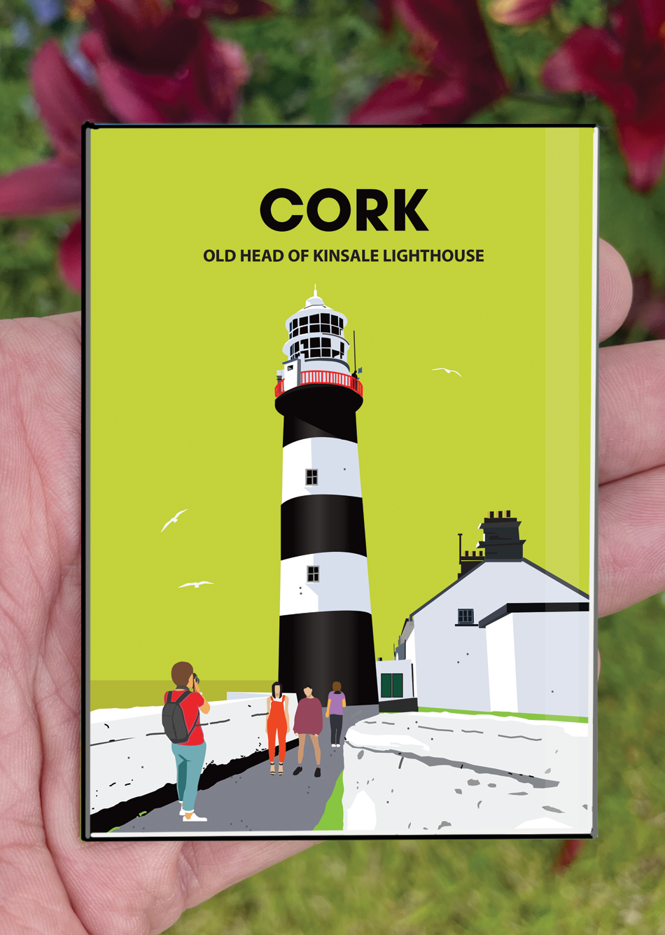 Cork Postcard or A4 Mounted Print or Fridge Magnet - Kinsale Lighthouse