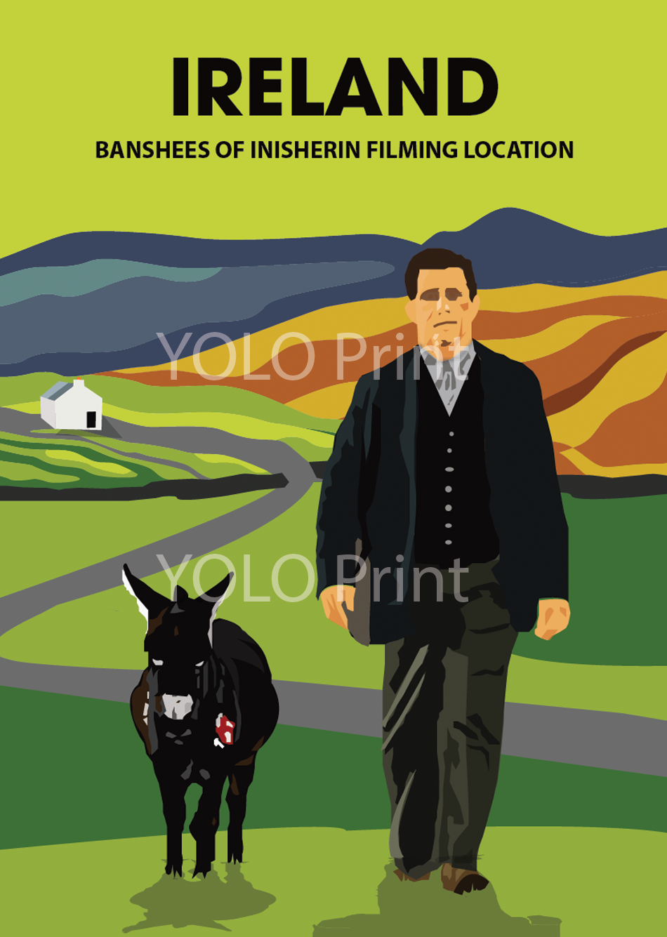 Ireland Postcard or A4 Mounted Print  - Banshees of Inisherin
