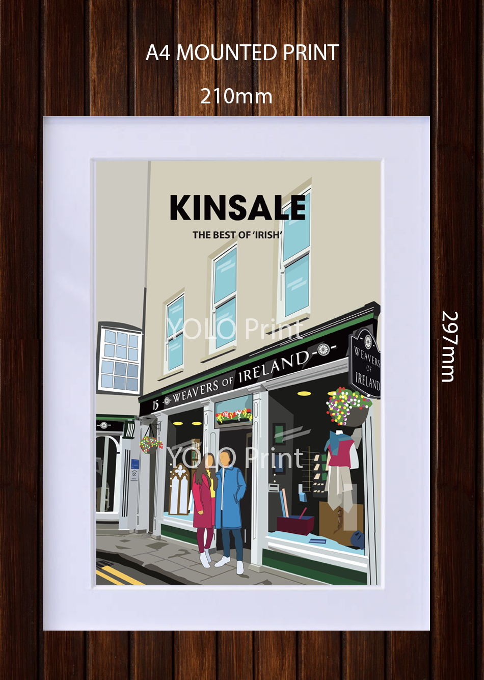 Kinsale Postcard or A4 Mounted Print or Fridge Magnet - Weavers of Ireland