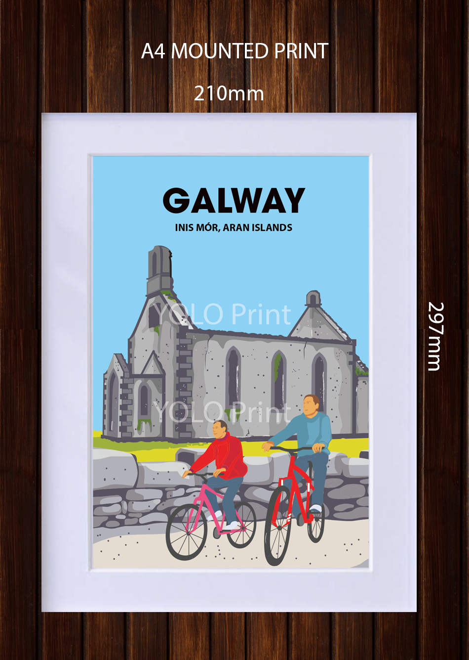 Galway Postcard or A4 Mounted Print or Fridge Magnet - Aran Islands