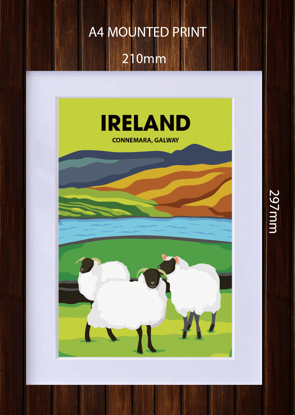 Ireland Postcard or A4 Mounted Print - Connemara, Galway