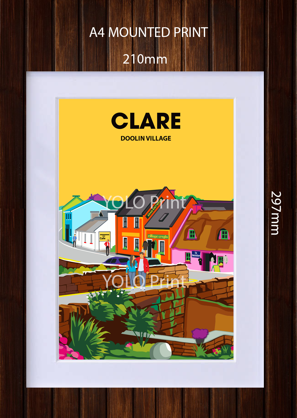 Clare Postcard or A4 Mounted Print or Fridge Magnet - Doolin, Co.Clare