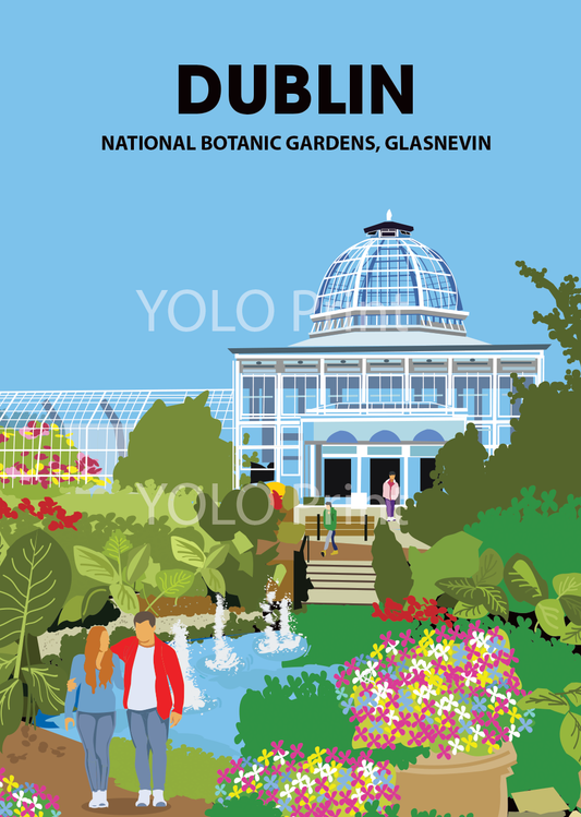 Dublin Postcard or A4 Mounted Print  - National Botanic Gardens