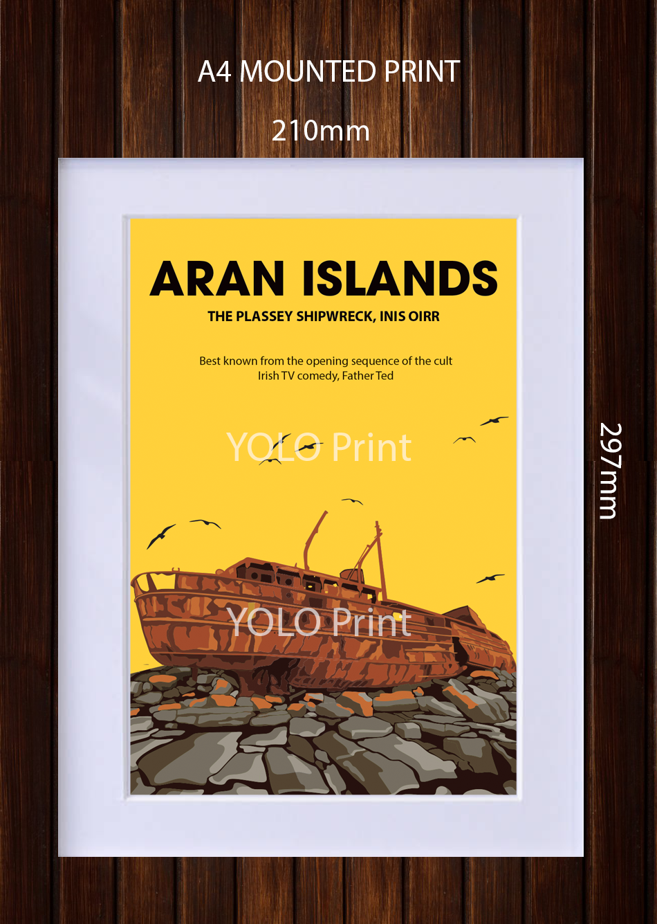 Aran Islands Postcard or A4 Mounted Print or Fridge Magnet - The Plassey